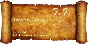 Tantos Ilona névjegykártya