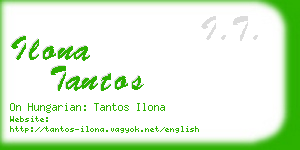 ilona tantos business card